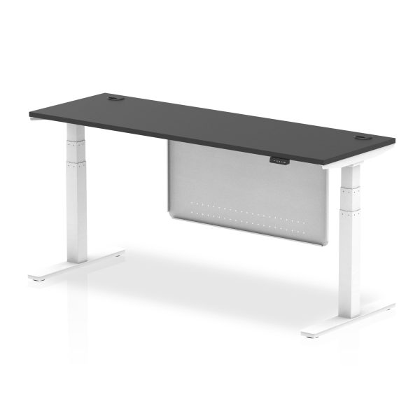 Air Height Adjustable Slimline Desk With Cable Ports With Steel Modesty Panel - Image 83