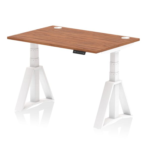 Air Height Adjustable Desk With Cable Ports With Piste Foot - Image 25