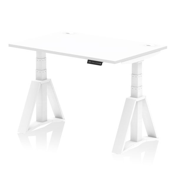 Air Height Adjustable Desk With Cable Ports With Piste Foot - Image 29