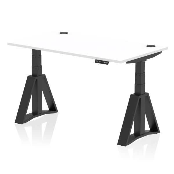 Air Height Adjustable Desk With Cable Ports With Piste Foot - Image 58