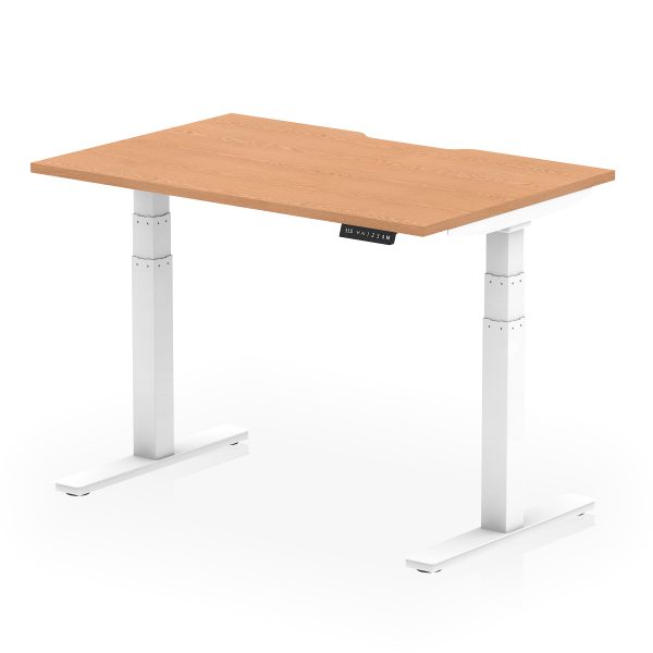 Air Scalloped Edge Height Adjustable Office Desk - Image 12