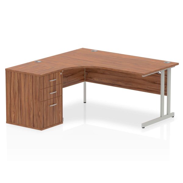 Pulse 1600mm Cantilever Left Crescent Desk Workstation - Image 26