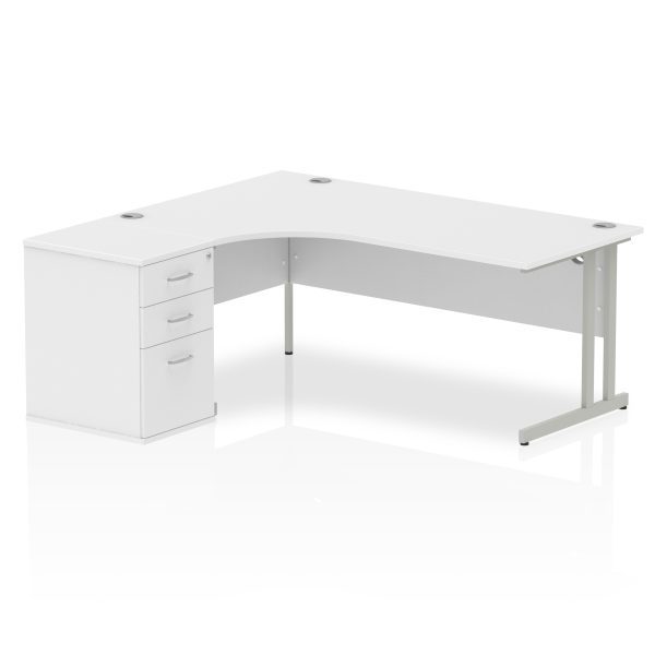 Pulse 1800mm Cantilever Left Crescent Desk Workstation - Image 32