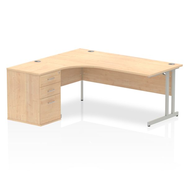 Pulse 1800mm Cantilever Left Crescent Desk Workstation - Image 14