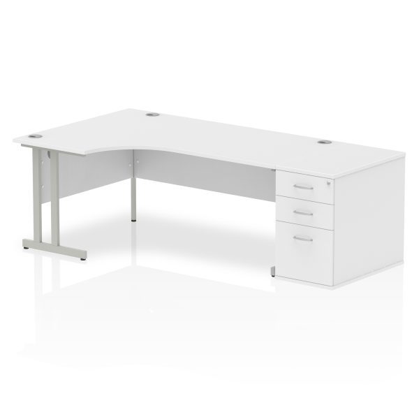 Pulse 1800mm Cantilever Left Crescent Desk Workstation - Image 35