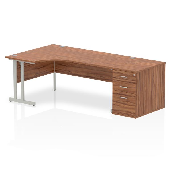Pulse 1800mm Cantilever Left Crescent Desk Workstation - Image 29