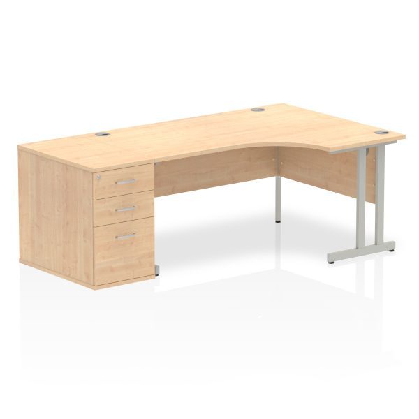 Pulse 1600mm Cantilever Right Crescent Desk Workstation - Image 17
