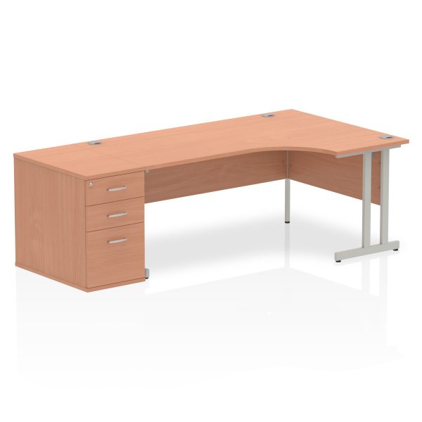 Pulse 1800mm Cantilever Right Crescent Desk Workstation - Image 5
