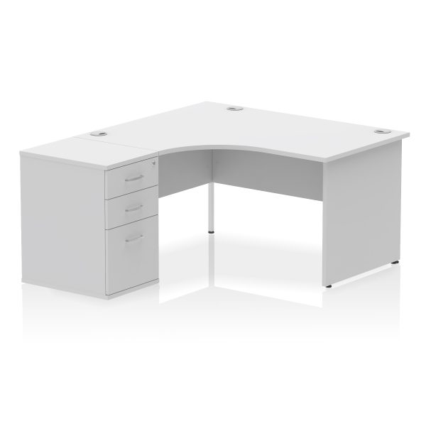 Pulse Panel End Crescent Desk Workstation - Image 66