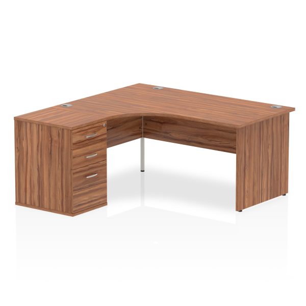 Pulse Panel End Crescent Desk Workstation - Image 9
