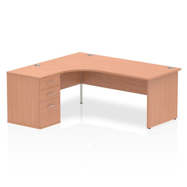 Pulse Panel End Crescent Desk Workstation - Image 25