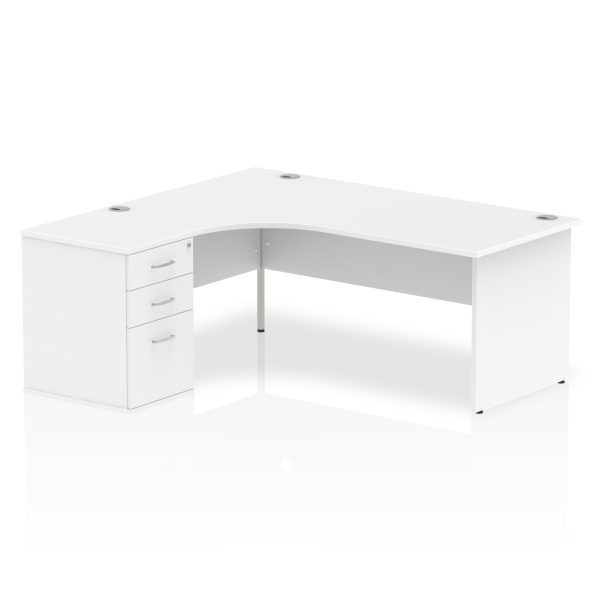 Pulse Panel End Crescent Desk Workstation - Image 35
