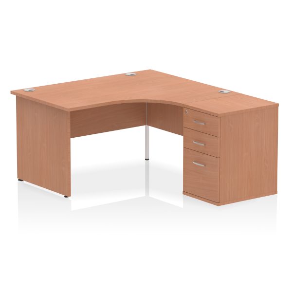 Pulse Panel End Crescent Desk Workstation - Image 75