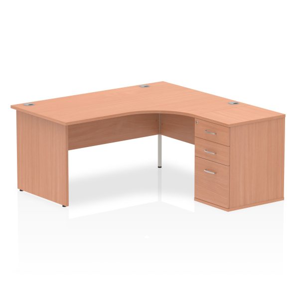 Pulse Panel End Crescent Desk Workstation - Image 13