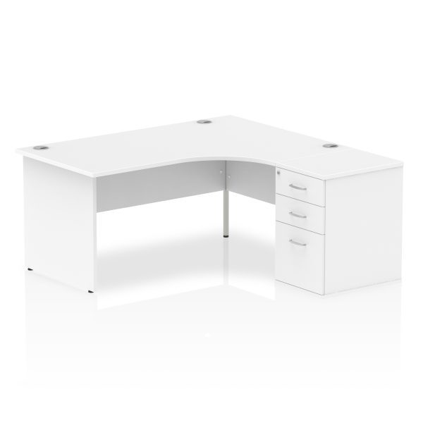 Pulse Panel End Crescent Desk Workstation - Image 23