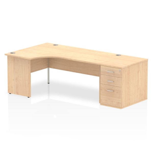 Pulse Panel End Crescent Desk Workstation - Image 30