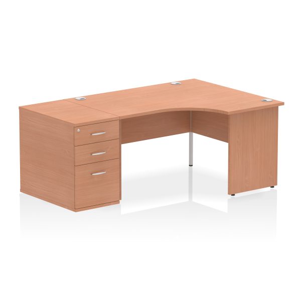 Pulse Panel End Crescent Desk Workstation - Image 80