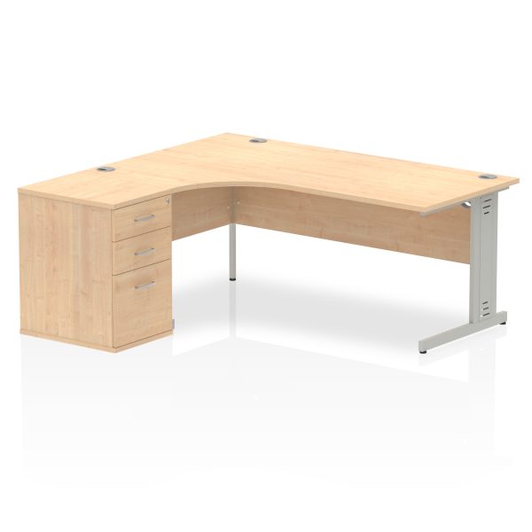 Pulse 1800mm Cable Managed Left Crescent Desk Workstation - Image 14