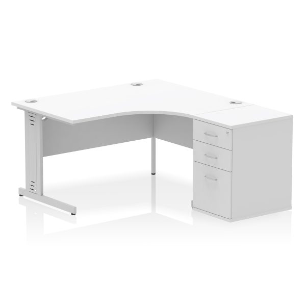 Pulse 1400mm Cable Managed Right Crescent Desk Workstation - Image 28