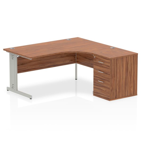 Pulse 1600mm Cable Managed Right Crescent Desk Workstation - Image 26