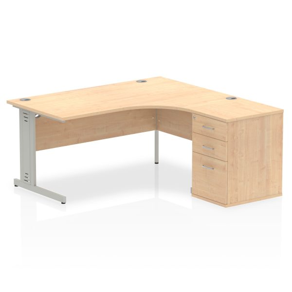 Pulse 1600mm Cable Managed Right Crescent Desk Workstation - Image 14