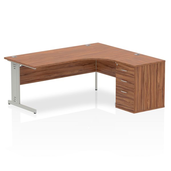 Pulse 1800mm Cable Managed Right Crescent Desk Workstation - Image 26