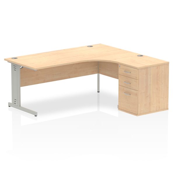 Pulse 1800mm Cable Managed Right Crescent Desk Workstation - Image 14