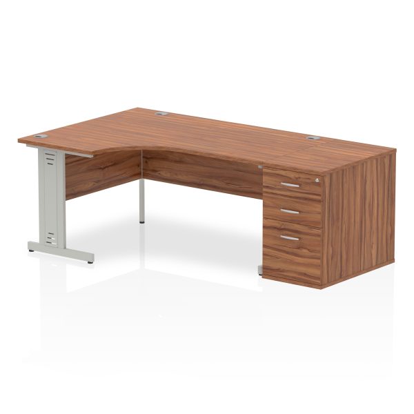 Pulse 1600mm Cable Managed Left Crescent Desk Workstation - Image 28