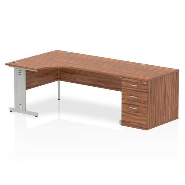 Pulse 1800mm Cable Managed Left Crescent Desk Workstation - Image 29