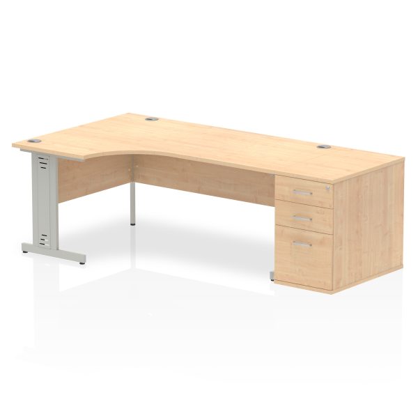 Pulse 1800mm Cable Managed Left Crescent Desk Workstation - Image 17