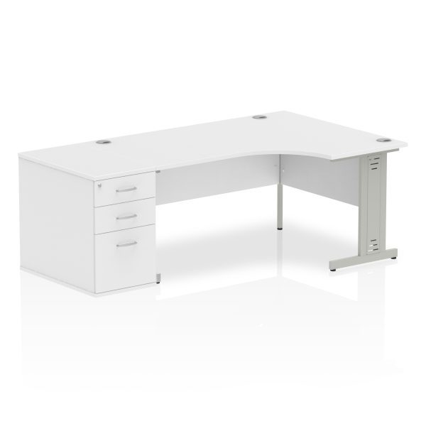 Pulse 1600mm Cable Managed Right Crescent Desk Workstation - Image 35