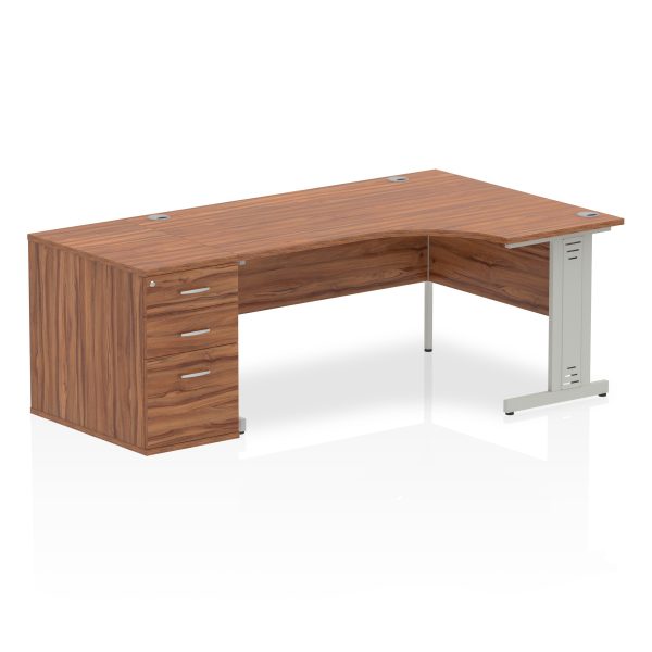 Pulse 1600mm Cable Managed Right Crescent Desk Workstation - Image 29