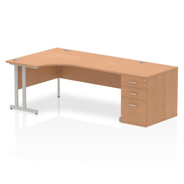 Pulse 1800mm Cantilever Left Crescent Desk Workstation - Image 23