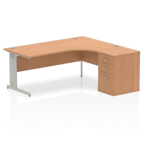Pulse 1800mm Cable Managed Right Crescent Desk Workstation - Image 20