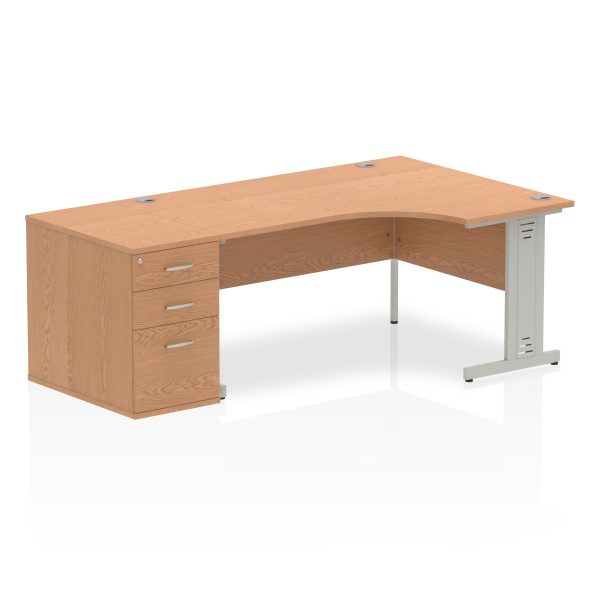 Pulse 1600mm Cable Managed Right Crescent Desk Workstation - Image 23