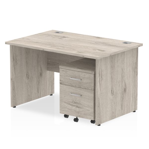 Pulse Panel End Straight Desk With Mobile Pedestal - Image 3