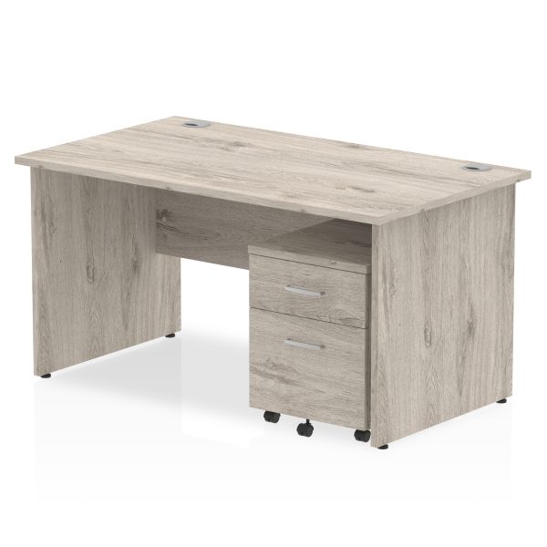 Pulse Panel End Straight Desk With Mobile Pedestal - Image 15