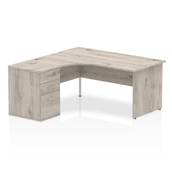 Pulse Panel End Crescent Desk Workstation - Image 3