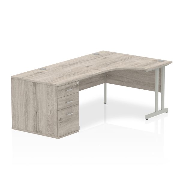 Pulse 1600mm Cantilever Right Crescent Desk Workstation - Image 11