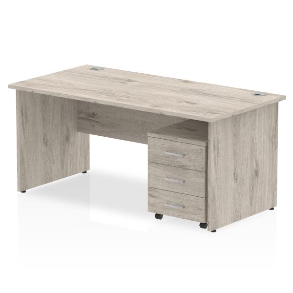 Pulse Panel End Straight Desk With Mobile Pedestal - Image 28