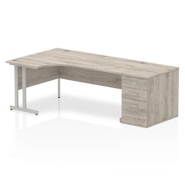 Pulse 1800mm Cantilever Left Crescent Desk Workstation - Image 11