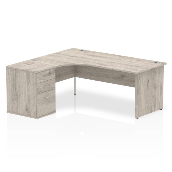 Pulse Panel End Crescent Desk Workstation - Image 27