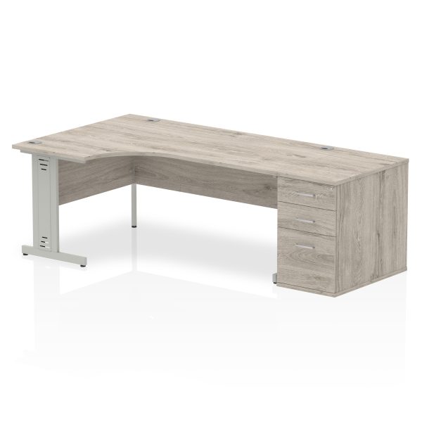 Pulse 1800mm Cable Managed Left Crescent Desk Workstation - Image 11