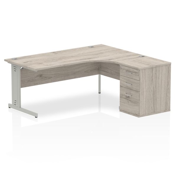Pulse 1800mm Cable Managed Right Crescent Desk Workstation - Image 8