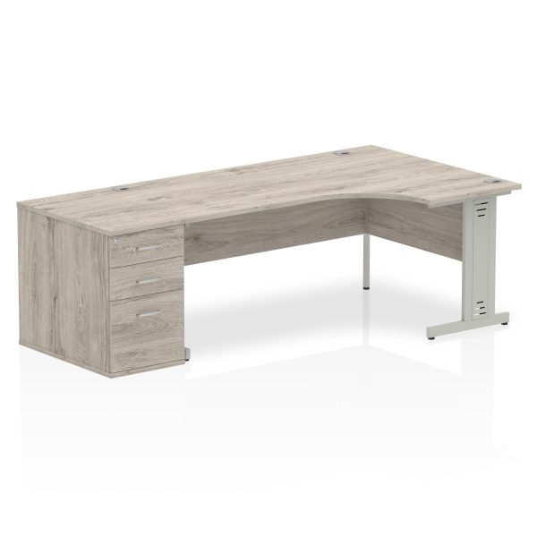 Pulse 1800mm Cable Managed Right Crescent Desk Workstation - Image 11