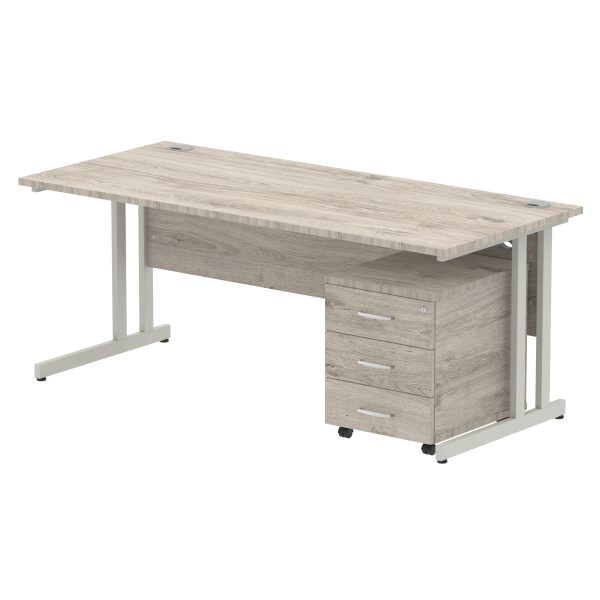 Pulse 1800mm Cantilever Straight Desk With Mobile Pedestal - Image 6