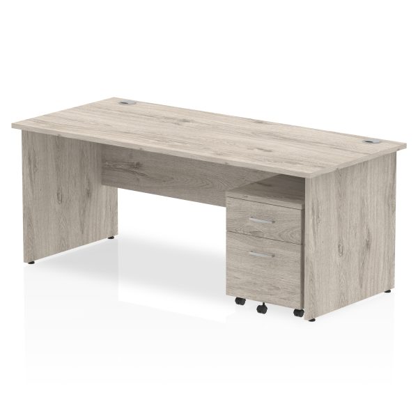 Pulse Panel End Straight Desk With Mobile Pedestal - Image 39