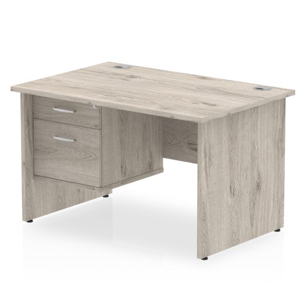 Pulse 1200mm Panel End Straight Desk With Single Fixed Pedestal - Image 5