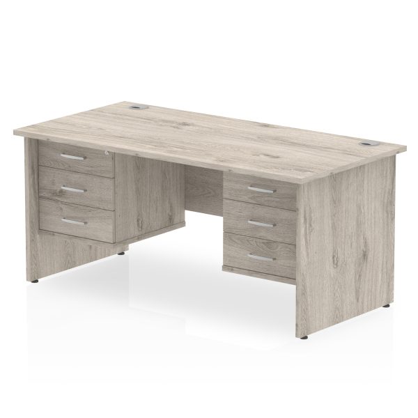 Pulse 1800mm Panel End Straight Desk With Two Fixed Pedestal - Image 9