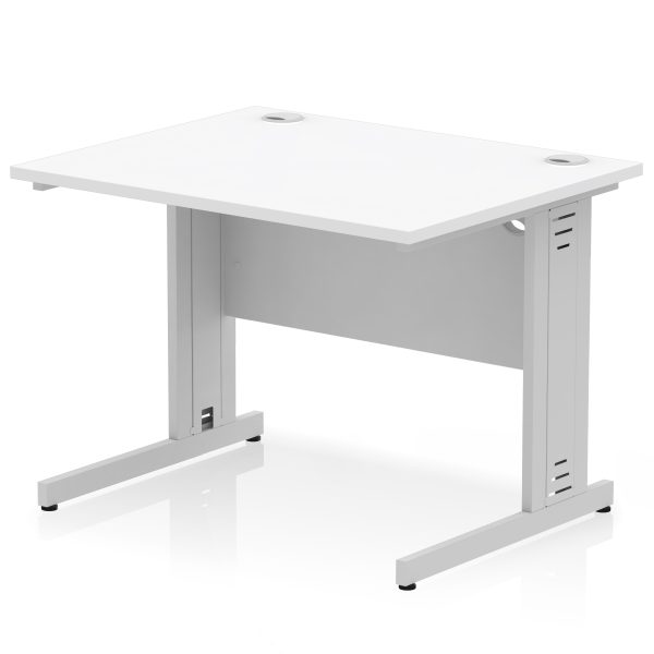 Pulse 1000mm Straight Desk Cable Managed Leg - Image 11